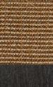 Sisal Salvador bronze 064 tæppe med kantbånd i Mønstret sort